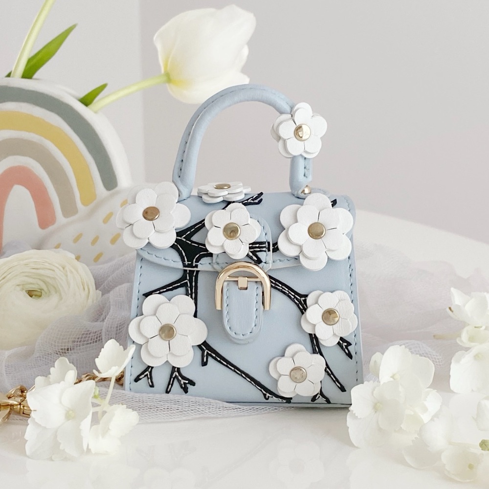 Handmade cherry blossom bag charm